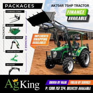 AgKing -75HP AK754R Rops Tractor Package Deals