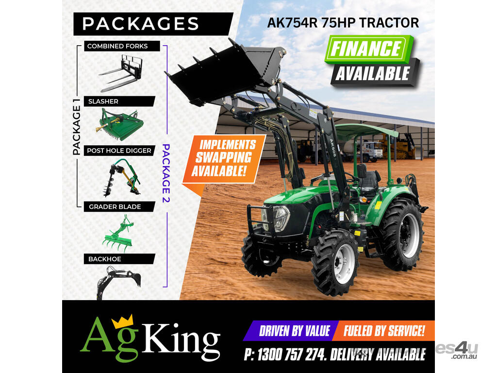 AgKing -75HP AK754R Rops Tractor Package Deals
