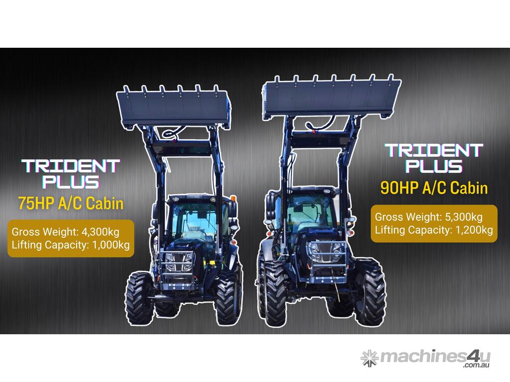 Trident Plus Synchromesh Model 75HP 4WD A/C Cabin Tractor with 4-in-1 Bucket (4,300kg Gross Weight) - Image 4