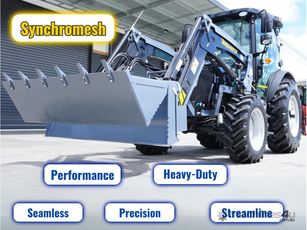 Trident Plus Synchromesh Model 75HP 4WD A/C Cabin Tractor with 4-in-1 Bucket (4,300kg Gross Weight) - Image 2
